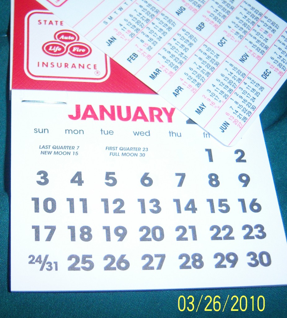 2 State Farm calendars