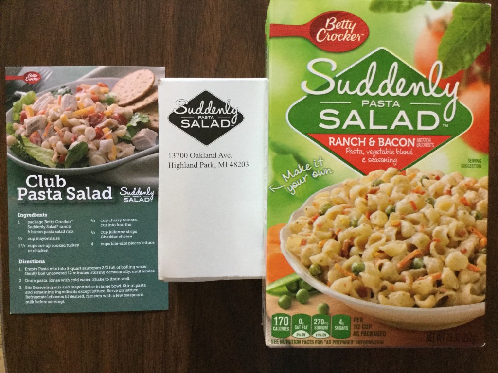 Full Sized Package Of Suddenly Pasta Salad Ranch & Bacon Flavored From ...